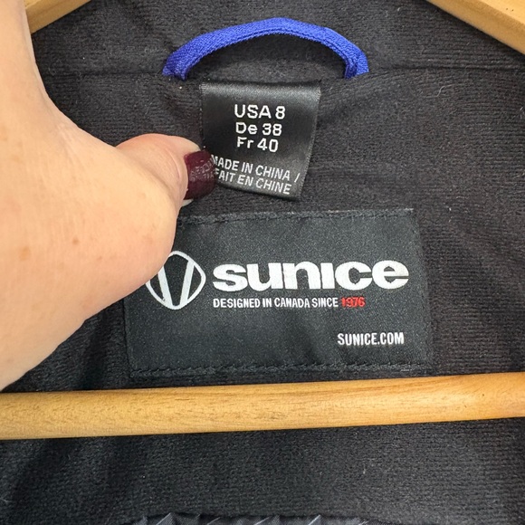 Sunice Women’s Ski Jacket Blue Weather Proof Zipper Insulated Hooded Vented Sz 8 - Picture 8 of 16